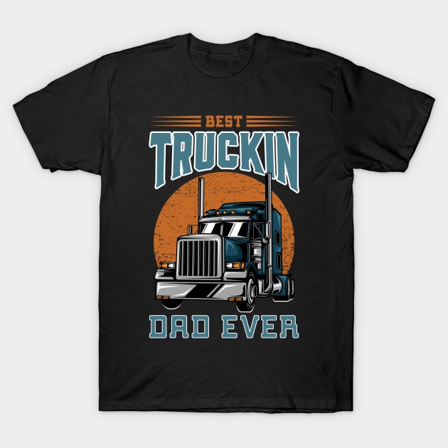 Trucker Dad Design T-Shirt by Planet of Tees